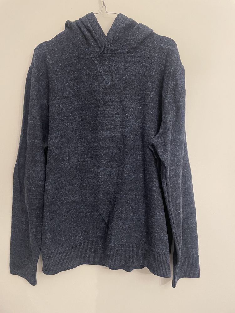 Męska bluza GAP granatowa 80% bawełna z kapturem