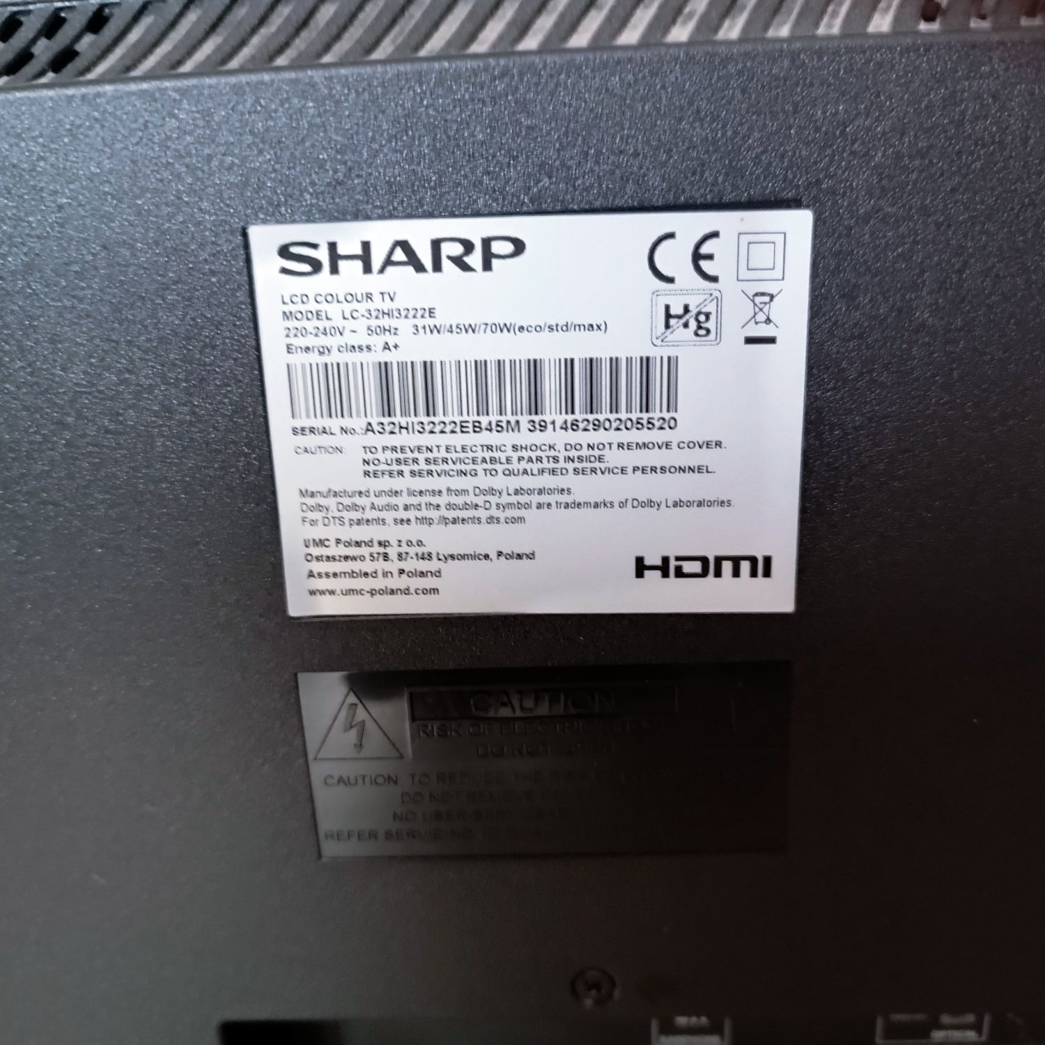 Telewizor LED SHARP 32 cale