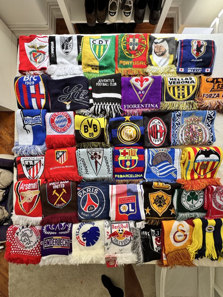 Coleção 38 Cachecois Futebol Novos