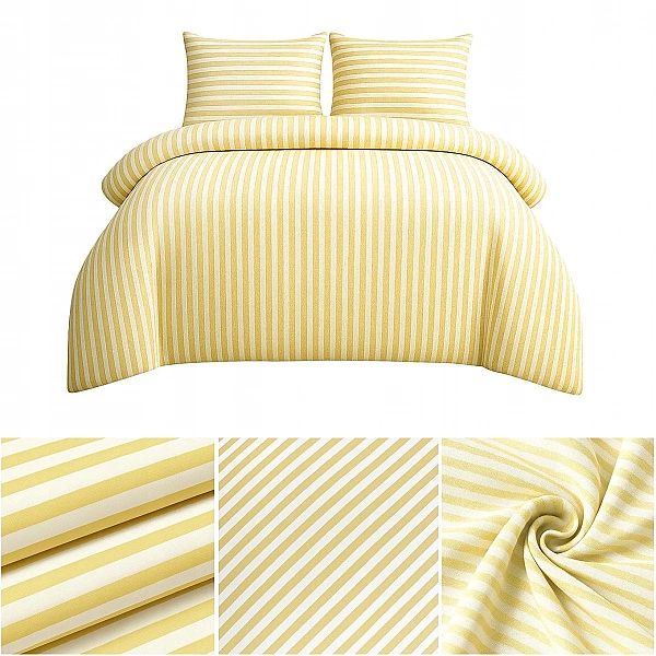 Pościel 220x200 MIKROFIBRA poszewki 70x80 KOMPLET Eusebia Home W PASY