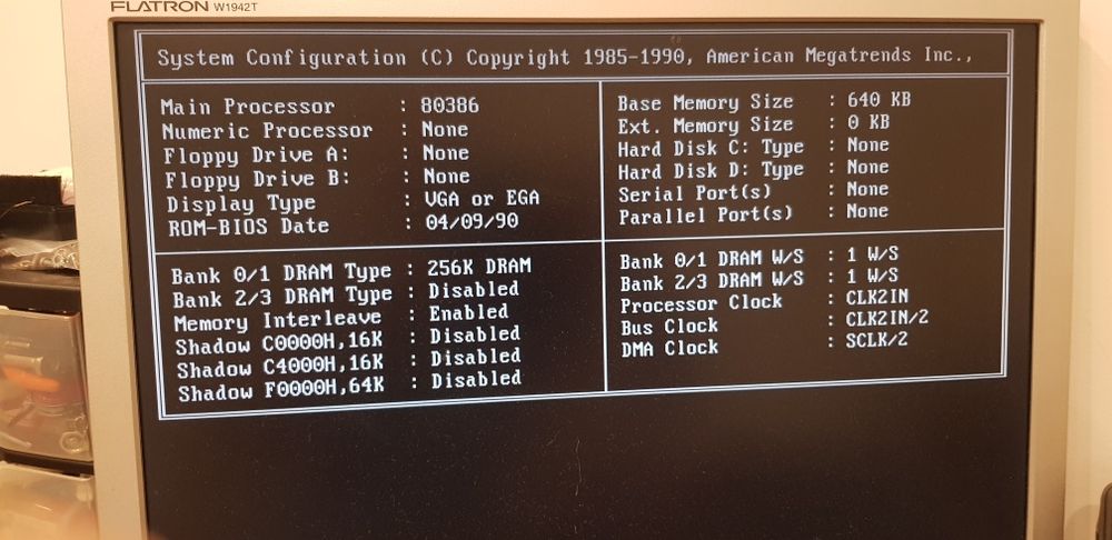 Retro Motherboard 386 com processador 386
