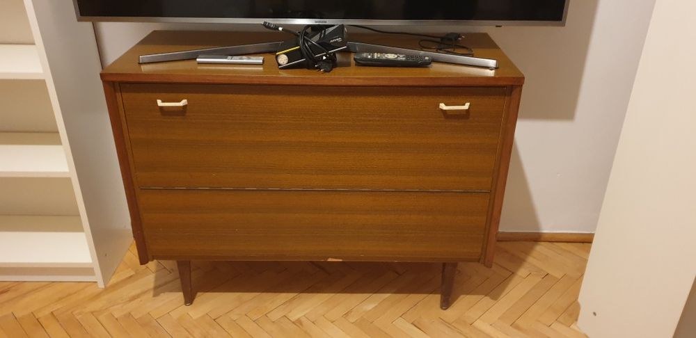 Szafka pod telewizor komoda szafka rtv szafa regał retro vintage prl