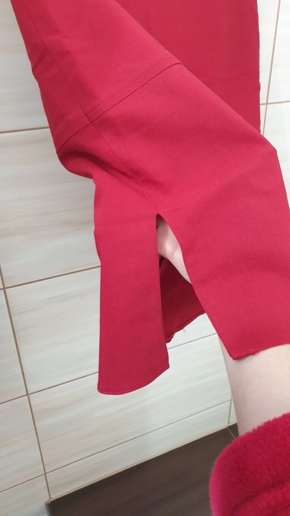 Czerwona bordowa spódnica Vintage 36