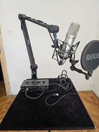 Mikrofon Rode NT-1 A + interface audio M truck+ statyw biurkowy