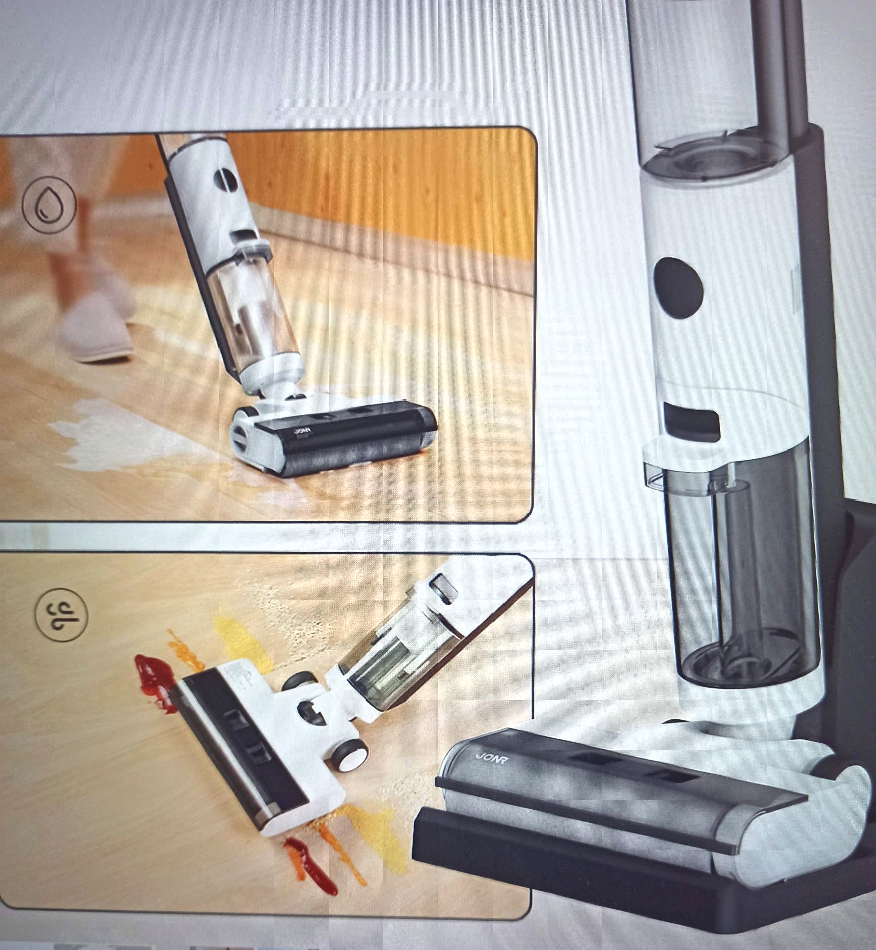 Odkurzacz pionowy bezprzewodowy Jonr ED12 biały