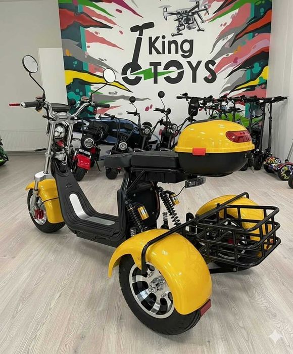 Електроскутер Citycoco Trio 2000W, акумулятор 60V 20Ah дальність 70 км