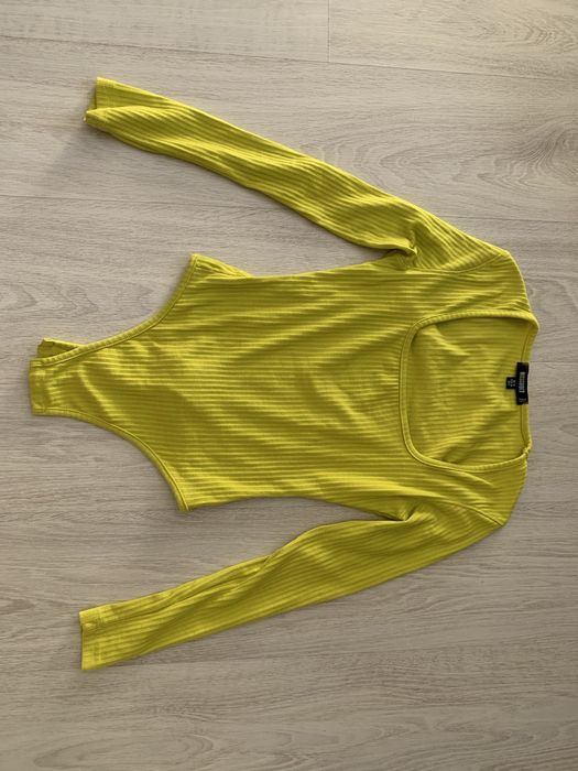 Żółte damskie body Missguided