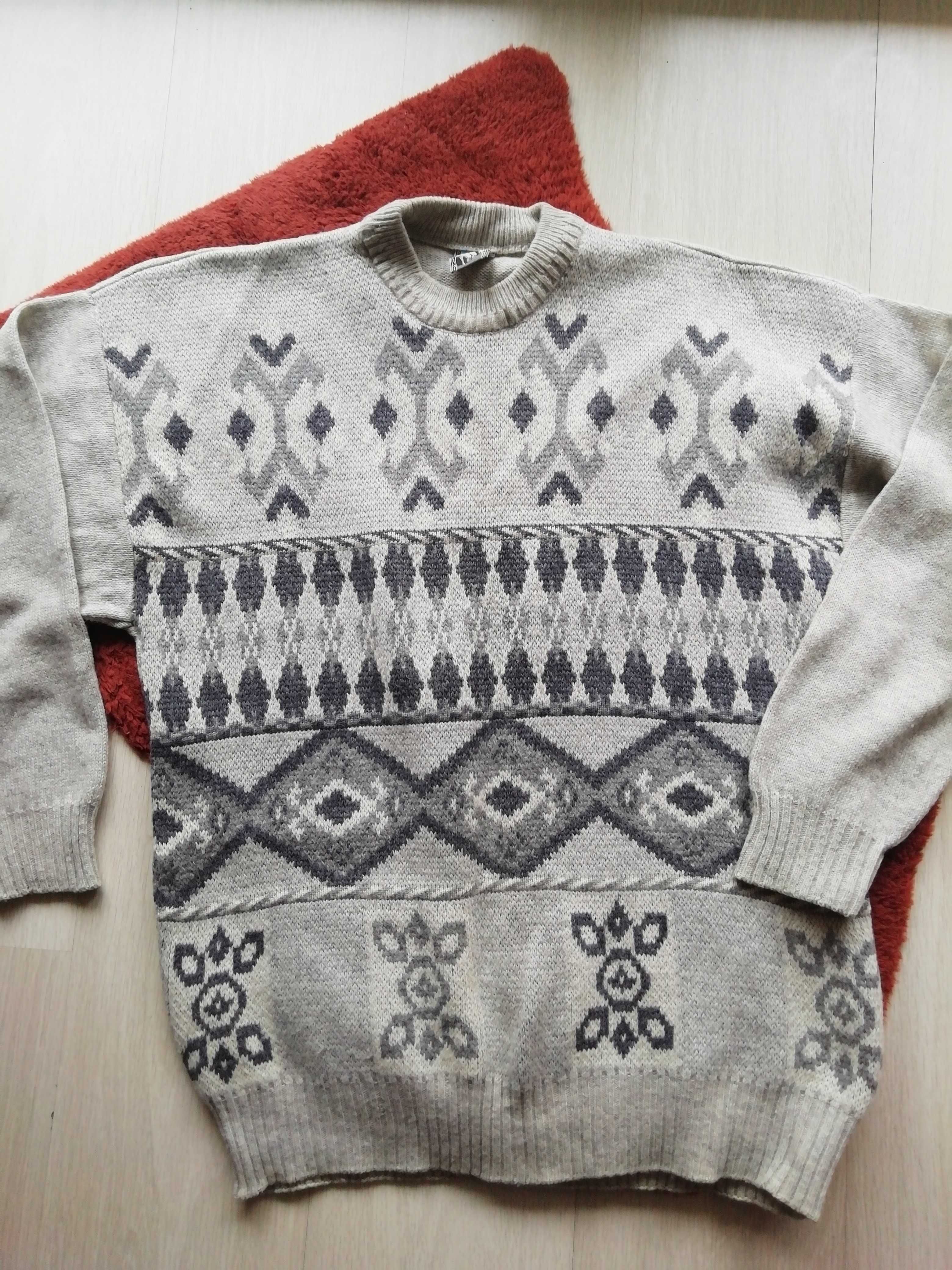 Elegancki ciepły sweter męski XL