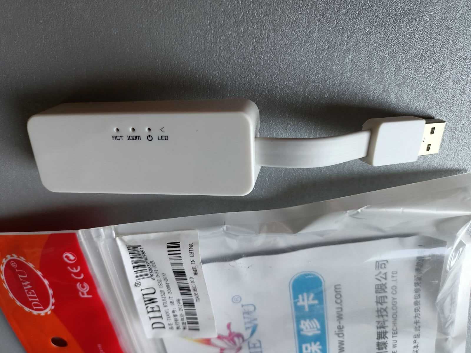 Сетевая карта, адаптер USB Ethernet LAN RJ45 100 мб/с