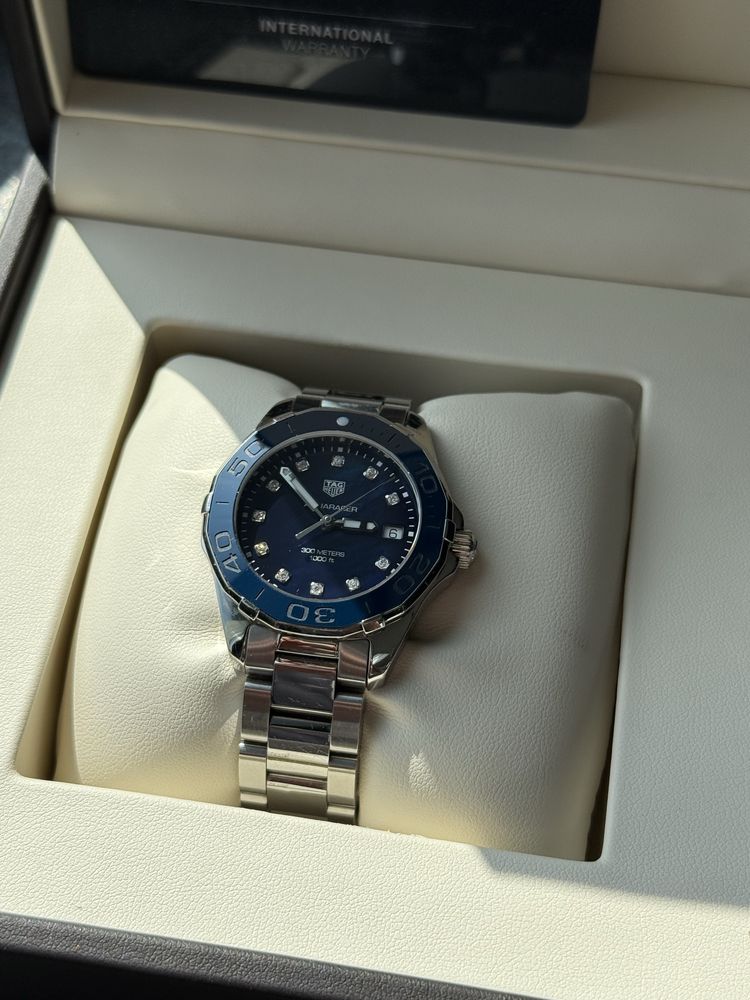 Часы  женские с брилиантами 0.1c TAG HEUER AQUARACER WAY131L.BA0748
