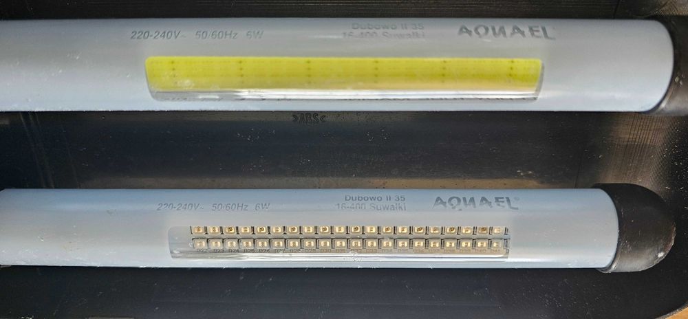 AQUAEL LEDY TUBE 2x6W komplet z kloszem