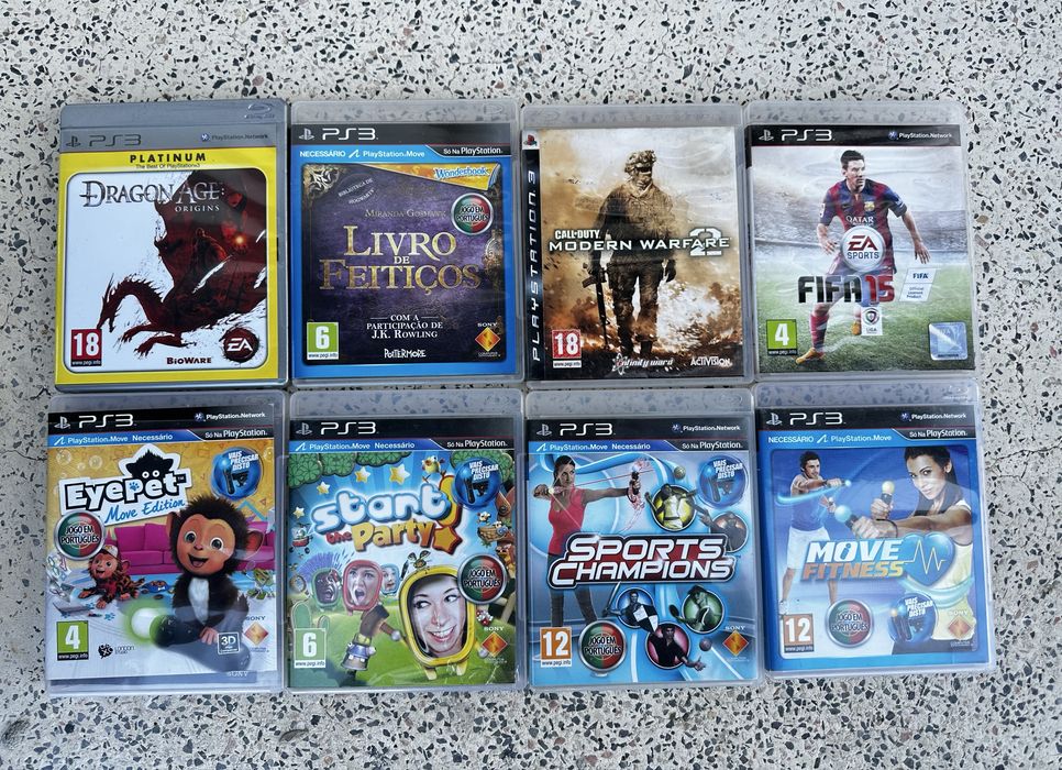 Jogos PS3 + Comandos Move e câmara de oferta