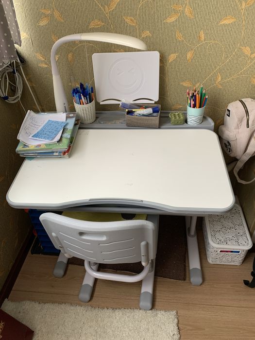 Парта, письмовий стіл і стілець Evo-Kids Evo-18 Grey