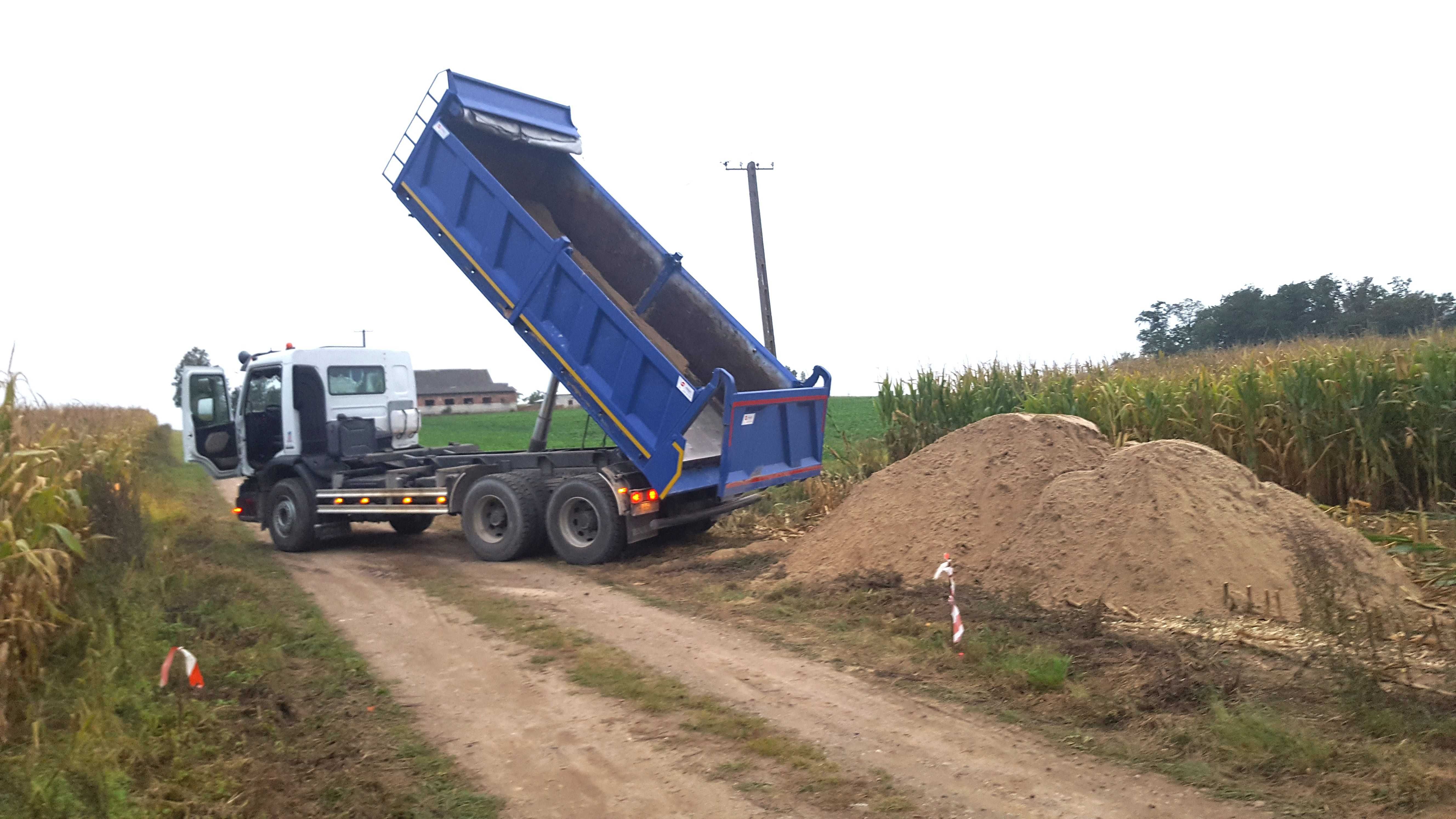 Piasek zasypowy fundament, żwir, pospółka, czarnoziem, kamień, ziemia