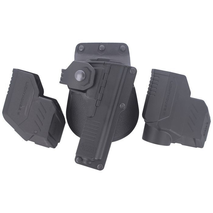 Kabura, osłony na latarkę, laser Fobus S&M, IWI, Taurus, Canik (RBT19