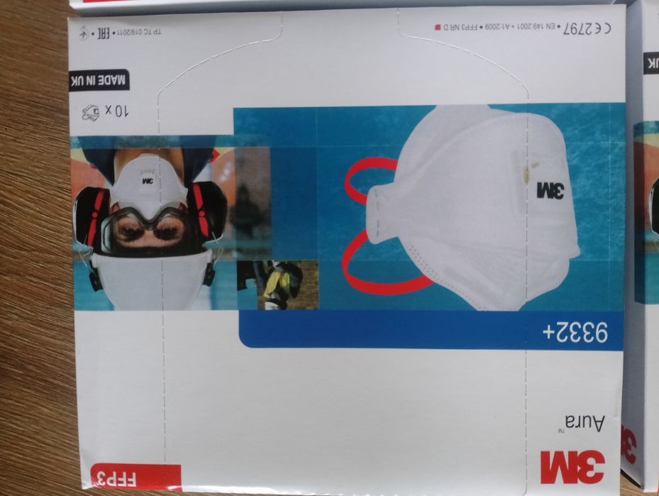 Maski przeciwpyłowe półmaska 3M Aura 9332+ FFP3