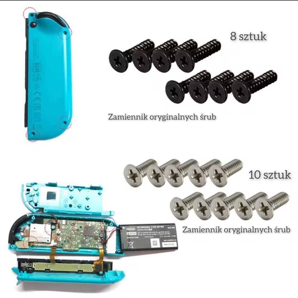 Zestaw Naprawczy JOY-CON 2 x JOYSTICK + Narzędzia 26 w 1