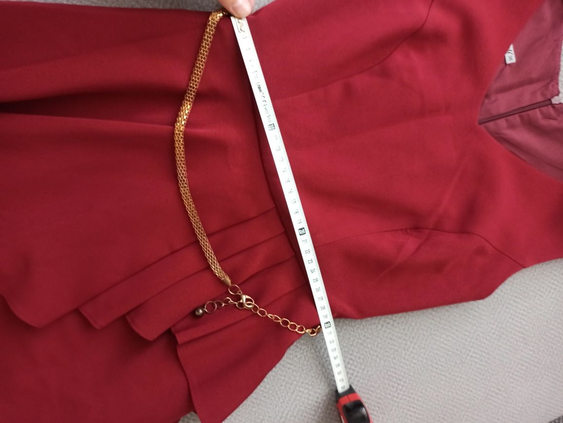 Sukienka bordowa K&M 36