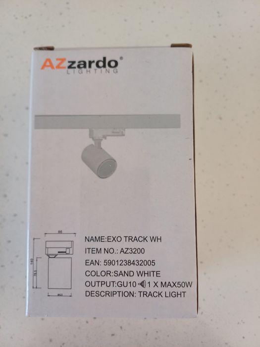 Azzardo exo track lampa do szyny, 3-fazowa, trójfazowa, oświetlenie