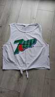 H&M kosztulka top wiązany 7UP bluzka bez rękawów T Shirt M