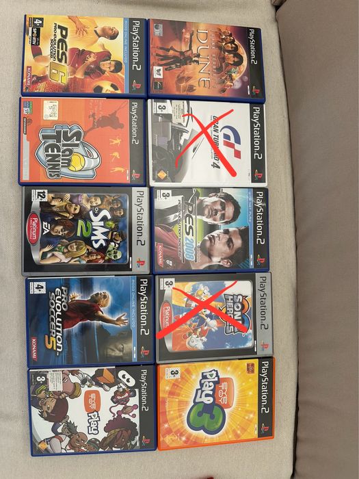 Jogos Ps2 PES, Eye Toy, Sims, Slam Tenis, Sonic, Dune