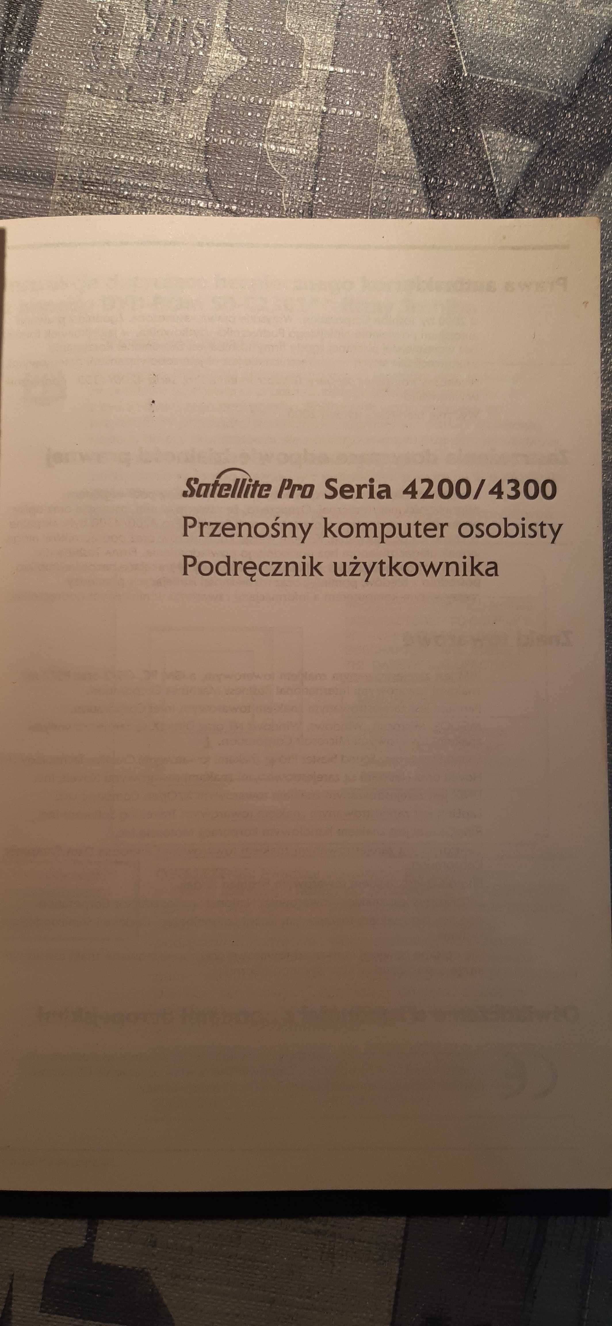 stary podręcznik użytkownika toschiba model 4200/4300