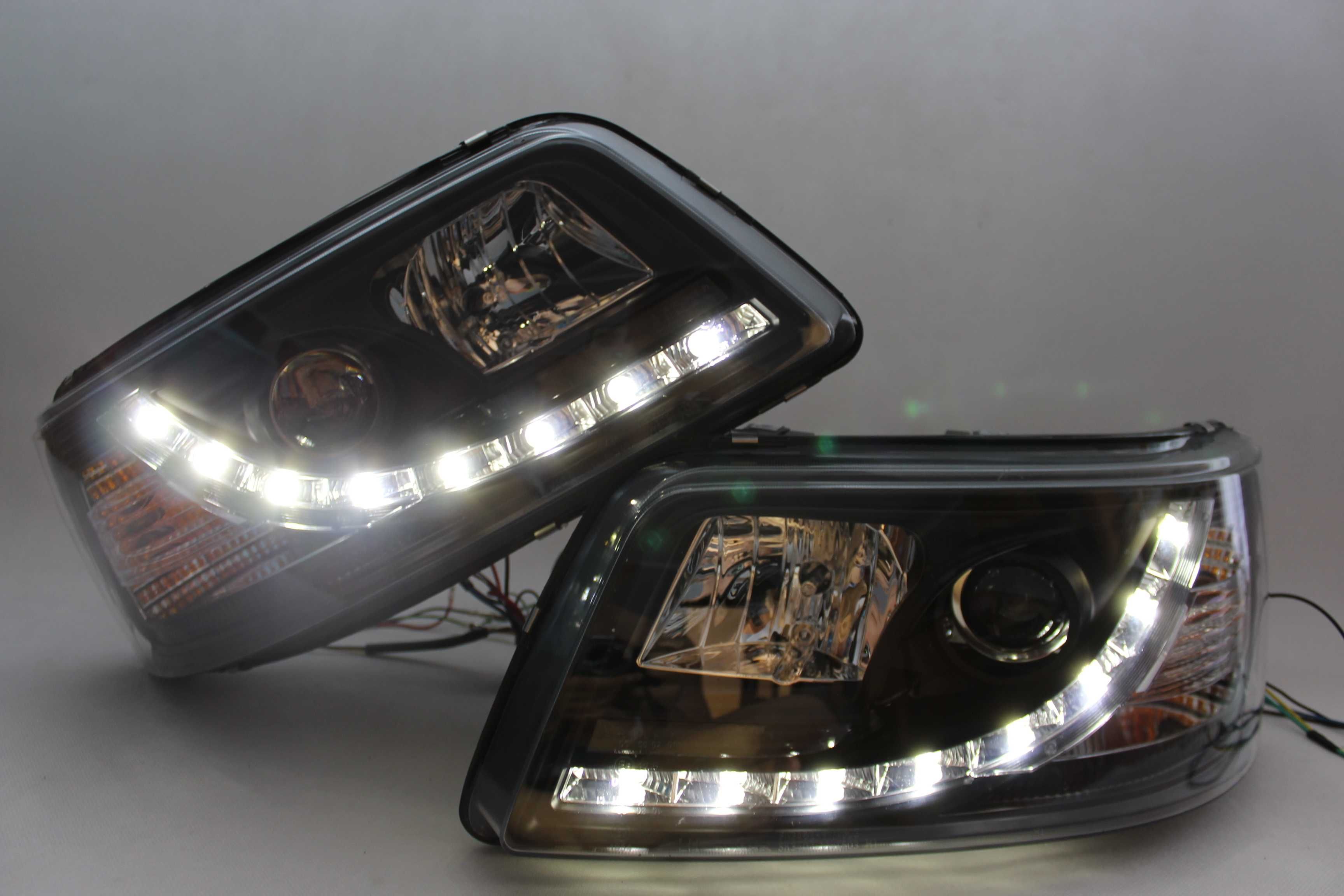 Lampy przednie przód VW T5 Transporter 03-09 LED BLACK Czarne NOWE