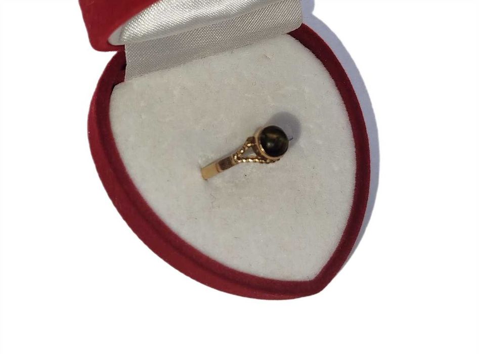 Ponadczasowy złoty pierścionek kocie oko Proba 585 2,07G Rozmiar 15