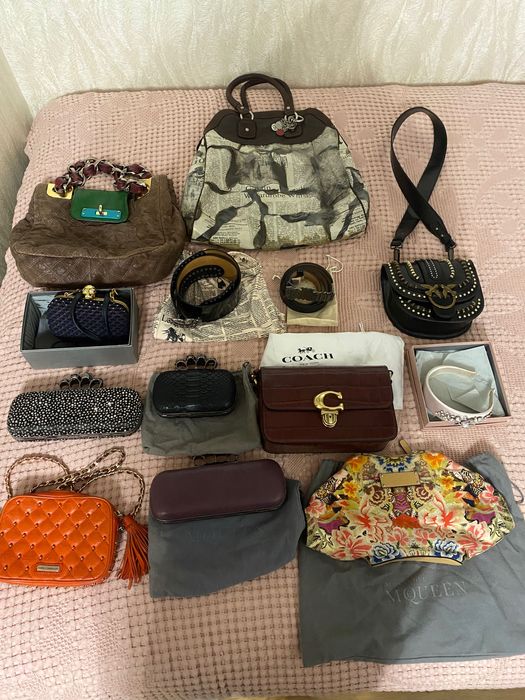 Сумки клатчі пояси McQueen Galliano pinko Rebecca minkoff Marc Jacobs