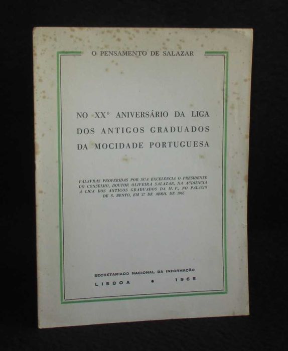 Livro XX Aniversário da Liga Antigos Graduados da Mocidade Portuguesa