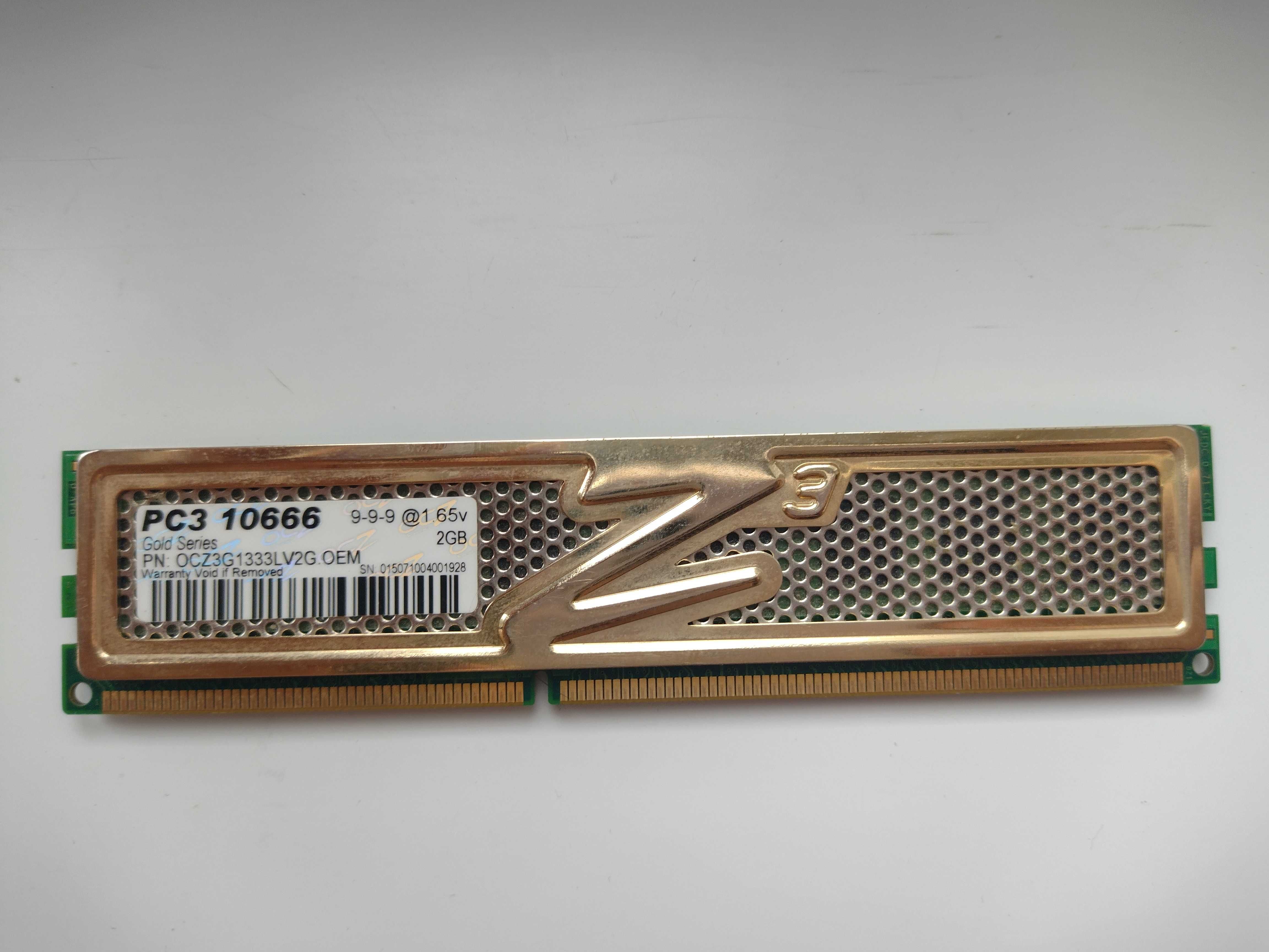 Игровая оперативная память OCZ DDR3 PC3-10666 1333MHz Gold Series