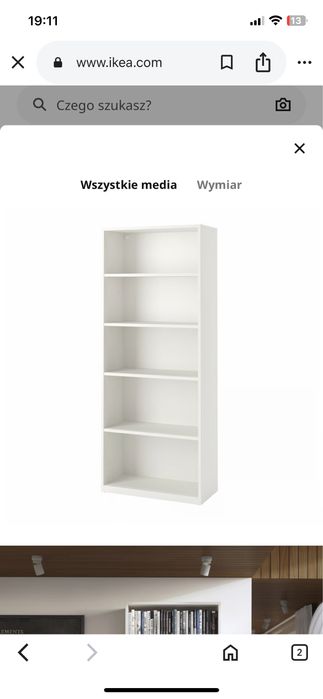 Biały regał billy z IKEA