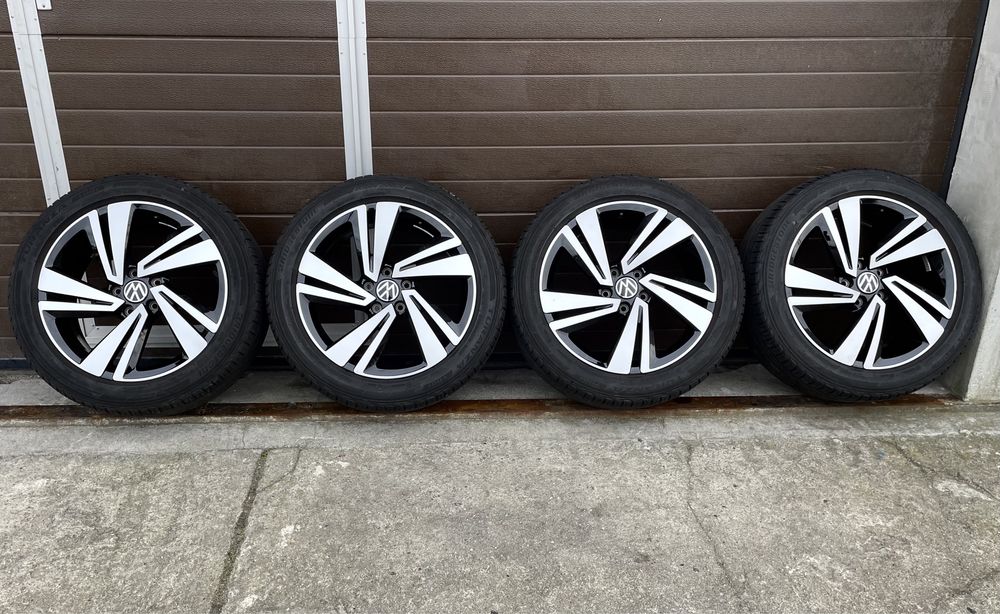 4x Opony+ Alufelgi 5x112 r18 et45 7J Bridgestone 215/50 18” R-Line VW