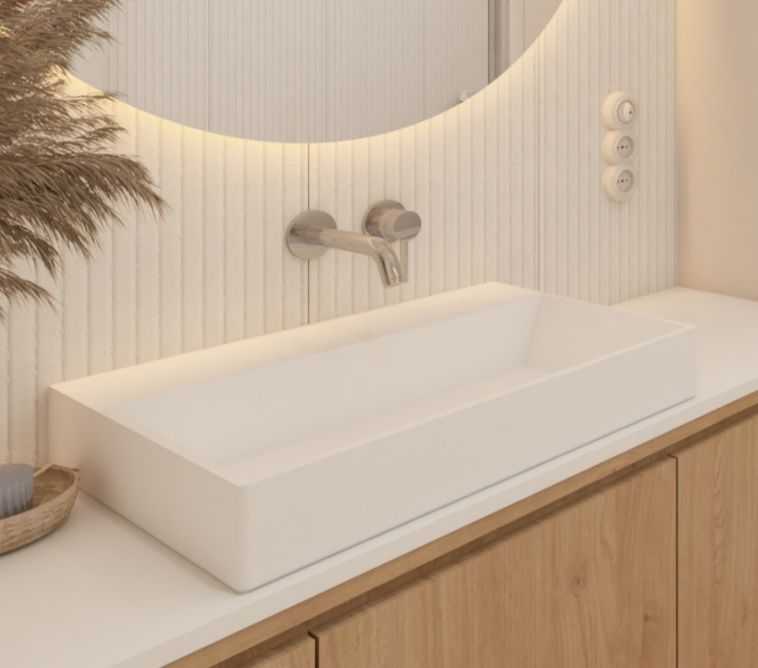 Umywalka nablatowa prostokątna Rima 2.0 (60 x 40) NOWA!