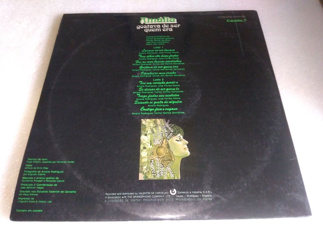 antigo álbum vinil Amália Rodrigues de 1980