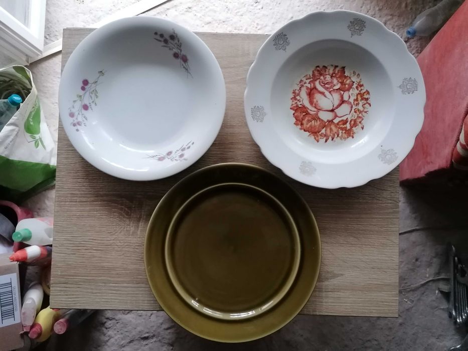2 różne talerze obiadowe ceramika PRL! OKAZJA