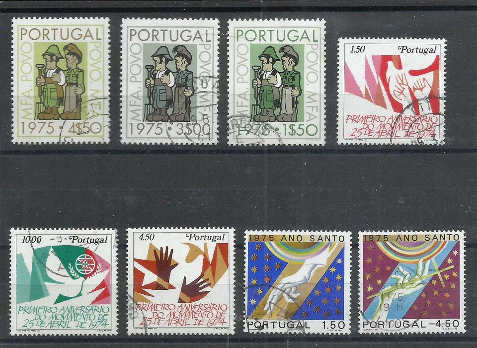 Selos portugueses – Ano completo de 1975, 33 selos usados