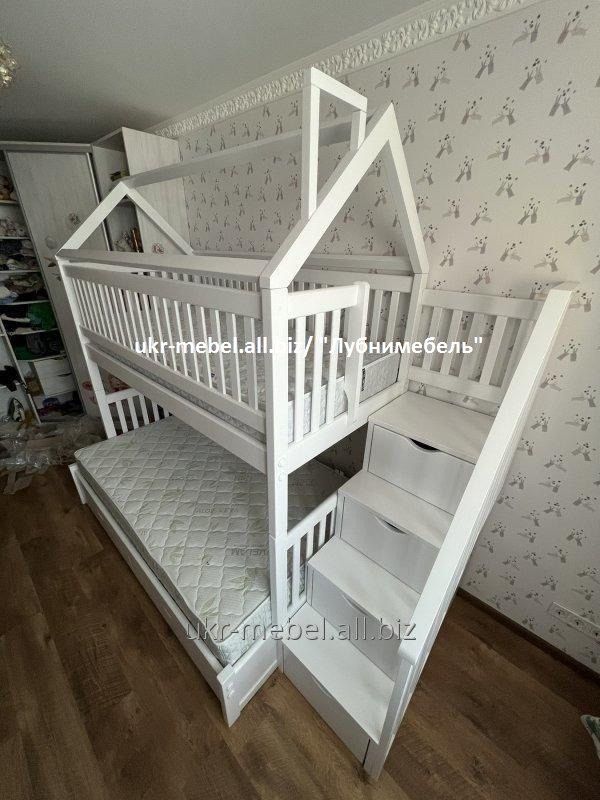 Двоповерхове ліжко, двухъярусная деревянная кровать Тифанни
