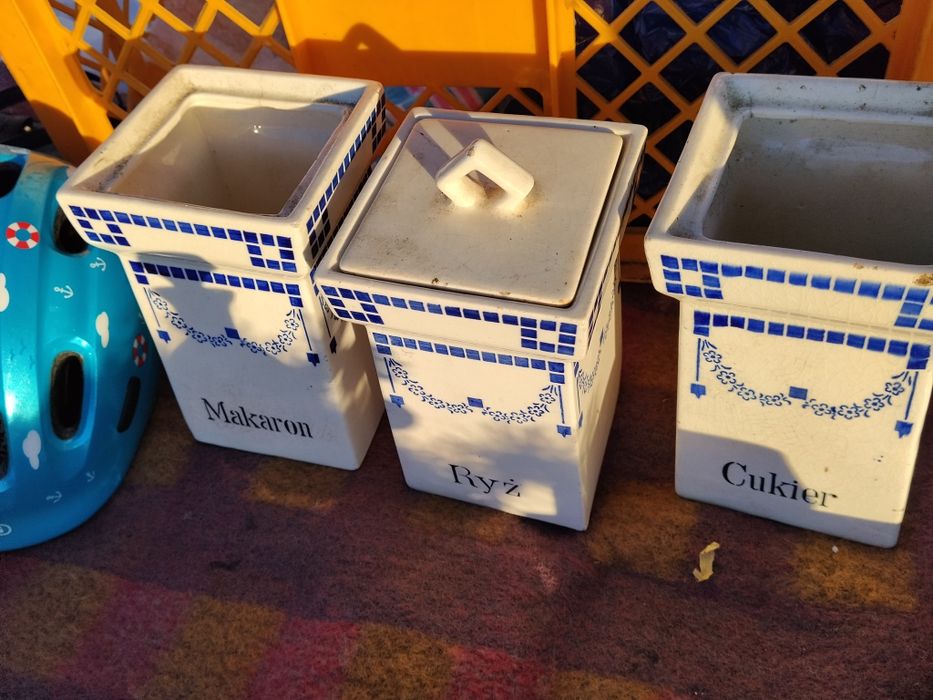 Pojemniki fajansowe Chodzież Mańczak przedwojenne