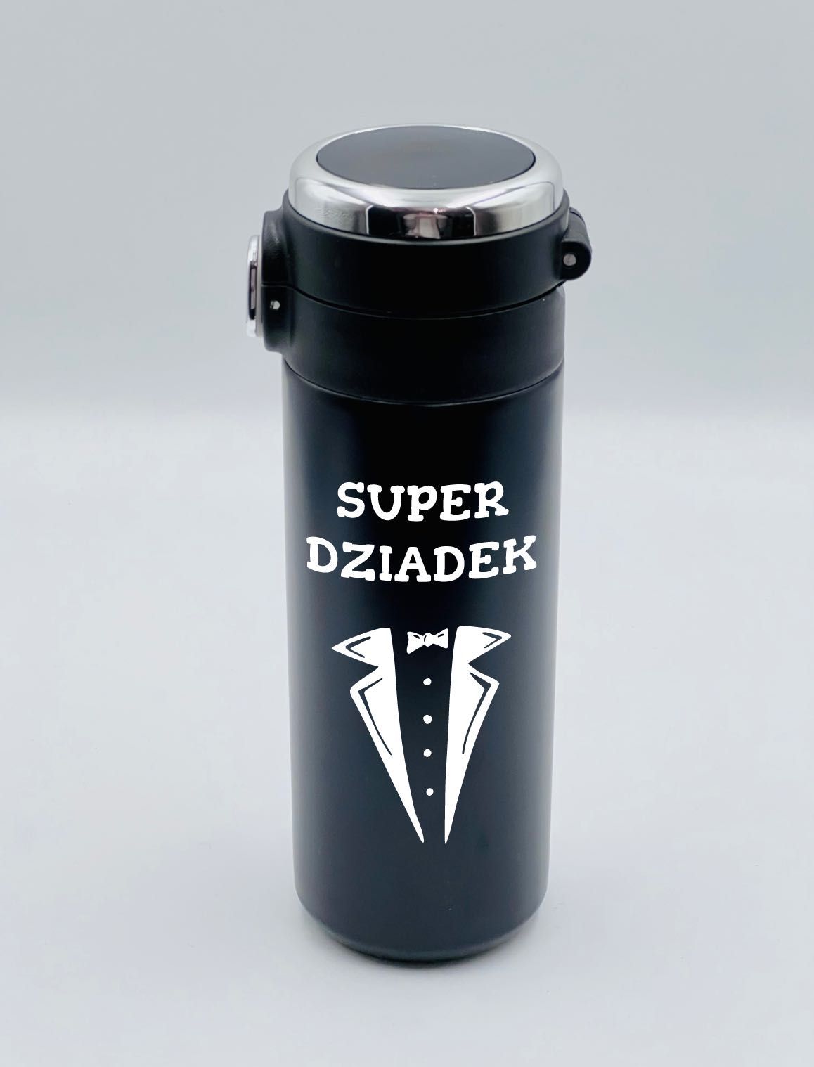 Kubek termiczny z ustnikiem 420ml z LCD na DZIEŃ DZIADKA / BABCI