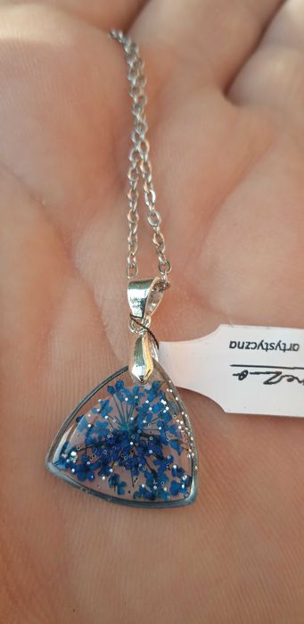 Biżuteria kolczyki + wisiorek stal szlachetna rękodzieło