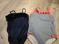 Dwa kostiumy kąpielowe dla dziewczynki H&M Lupilu r. 110-116cm