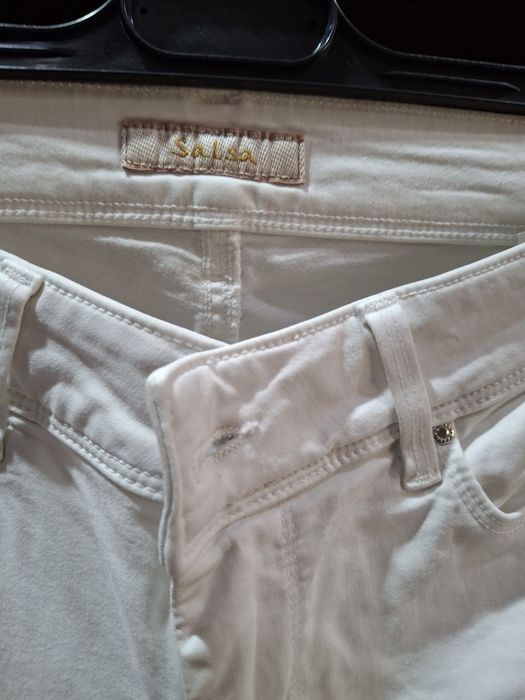 Calça de ganga branca,  marca Salsa