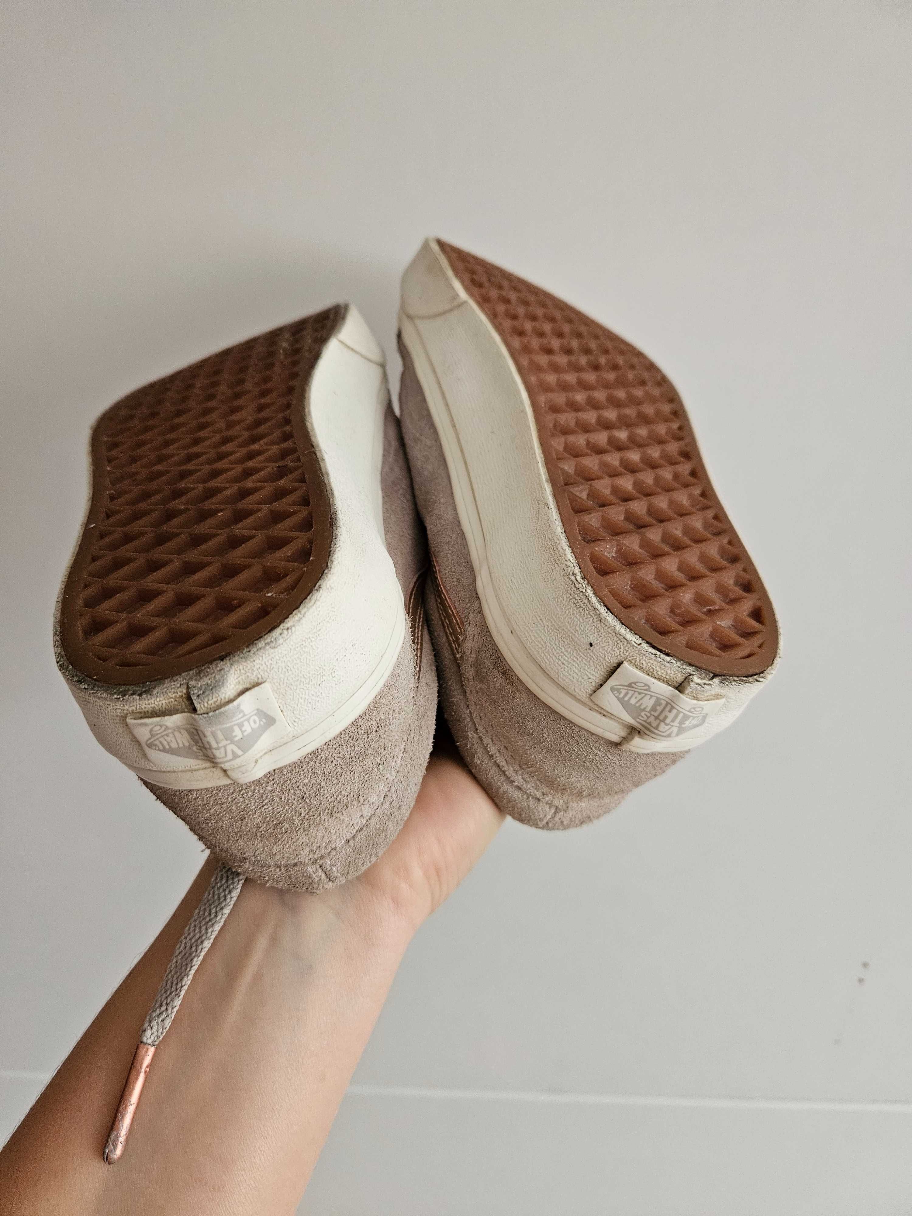 Trampki vans skorzane 36.5 37 miedziane