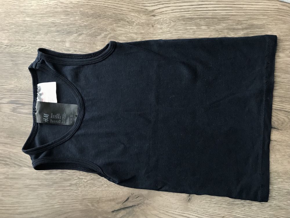 Bawełniane koszulki podkoszulki topy 3-pak H&M 98-104 cm 3/4 lata