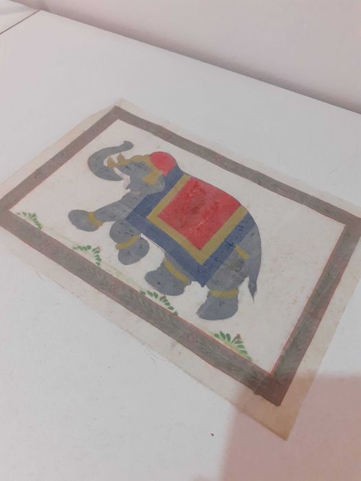 Tecido indiano pintado à mão
