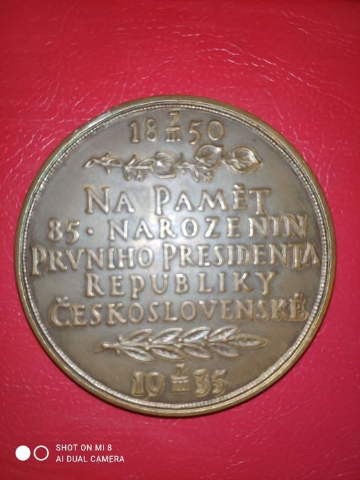 Монета Tomas G.Masaryk 1850-1935рр.