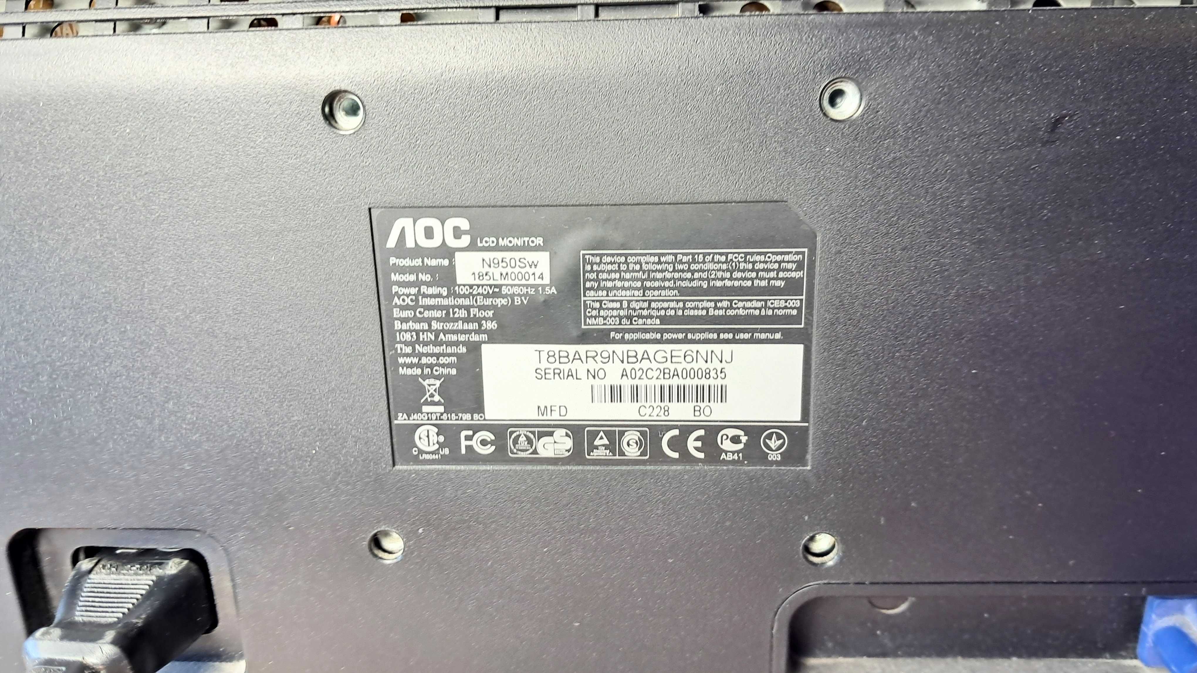 Monitor LCD 18.5" AOC N950SW 1366 x 768