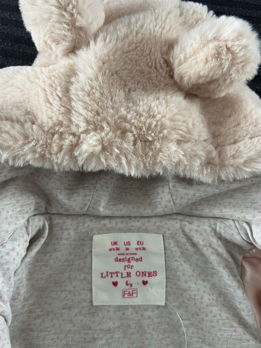 Dziecięce Futerko pudrowy róż r. 62