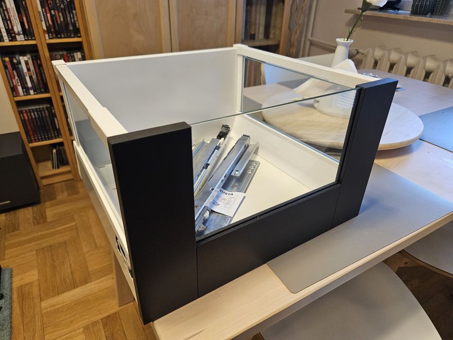 Szuflada IKEA do Metod Maximera 40x37 wysoka szklane boczki